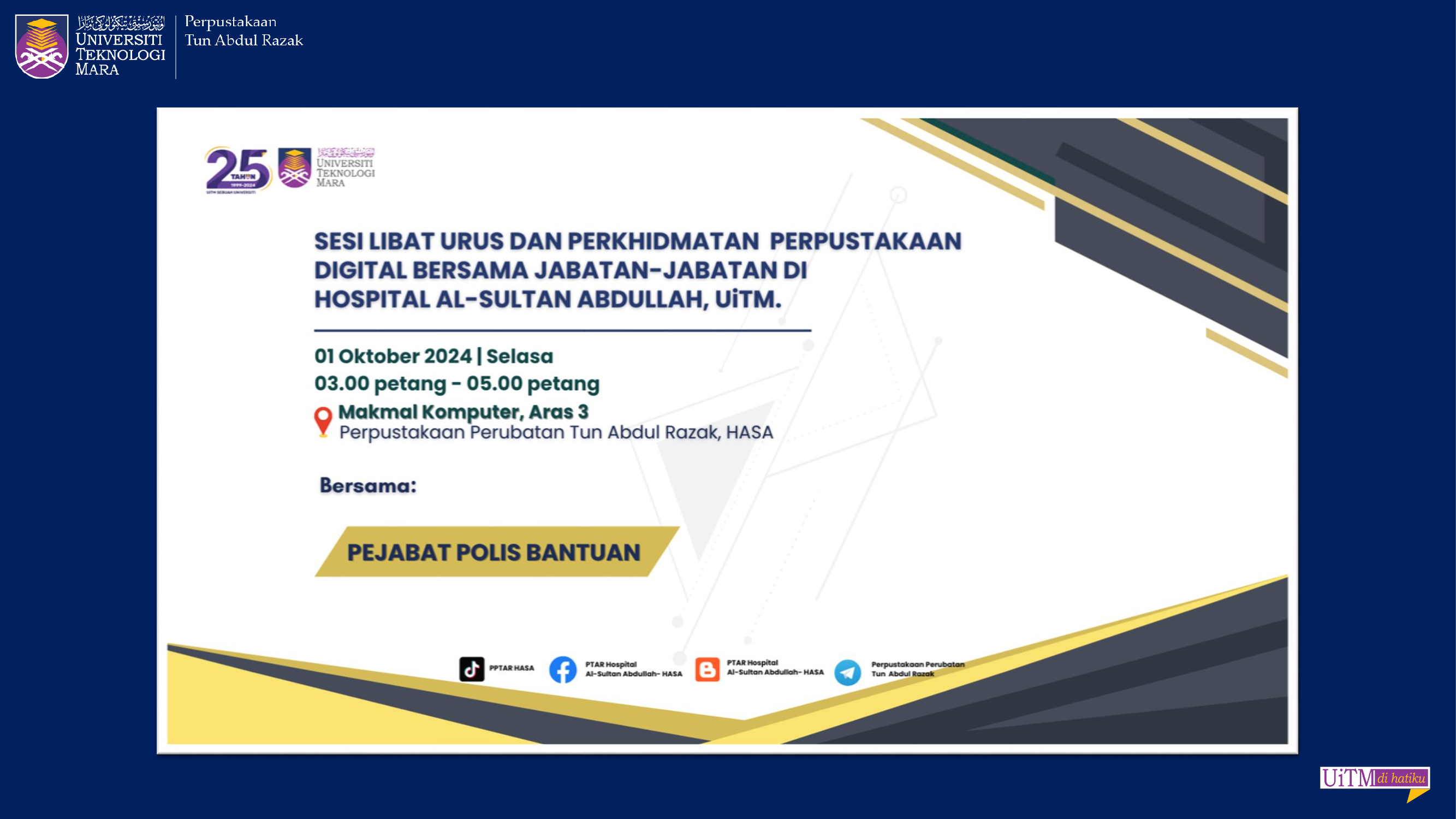 SESI LIBAT URUS DAN PERKHIDMATAN PERPUSTAKAAN DIGITAL BERSAMA PEJABAT POLIS BANTUAN